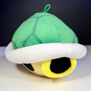 Mario Kart Super Mario Bros Turtle Shell Plush Toy Green Koopa 2022‎ Nintendo 9"